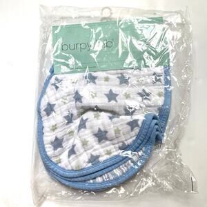 NEW aden + anais 100% Cotton Muslin Burpy Bib – 2-Pack Star & Stripe